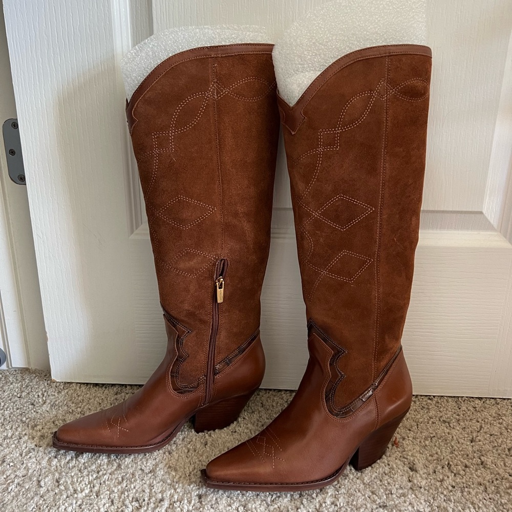 Vince Camuto Women's Nedema Western Knee High Boot